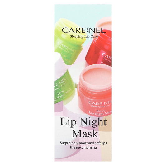 Care:Nel Berry Lip Night Mask, 3-Piece Set, Natural Moisturizer - Image 1
