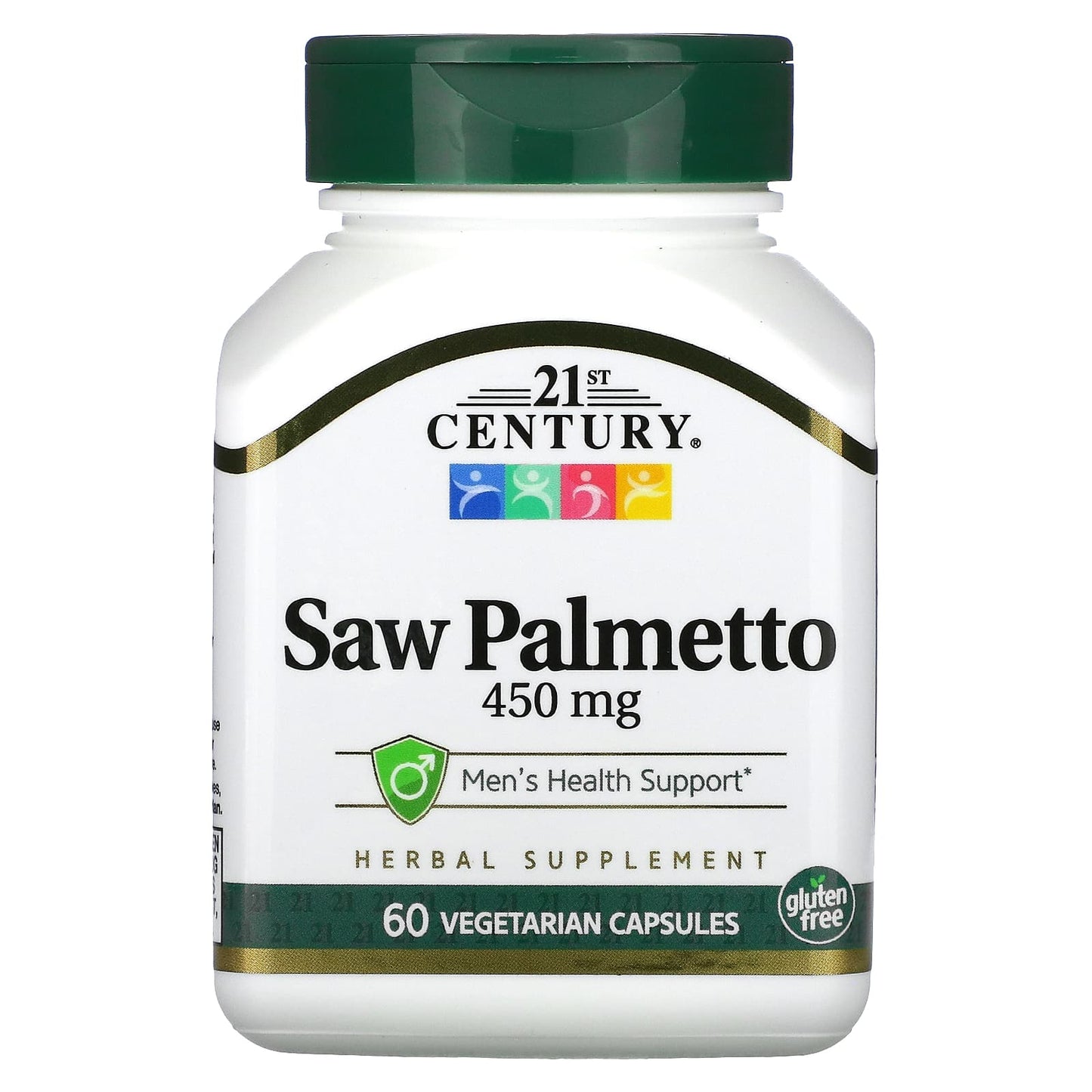 Saw Palmetto 450mg, 60 Vegetarian Capsules for Men's Health Support - Image 1