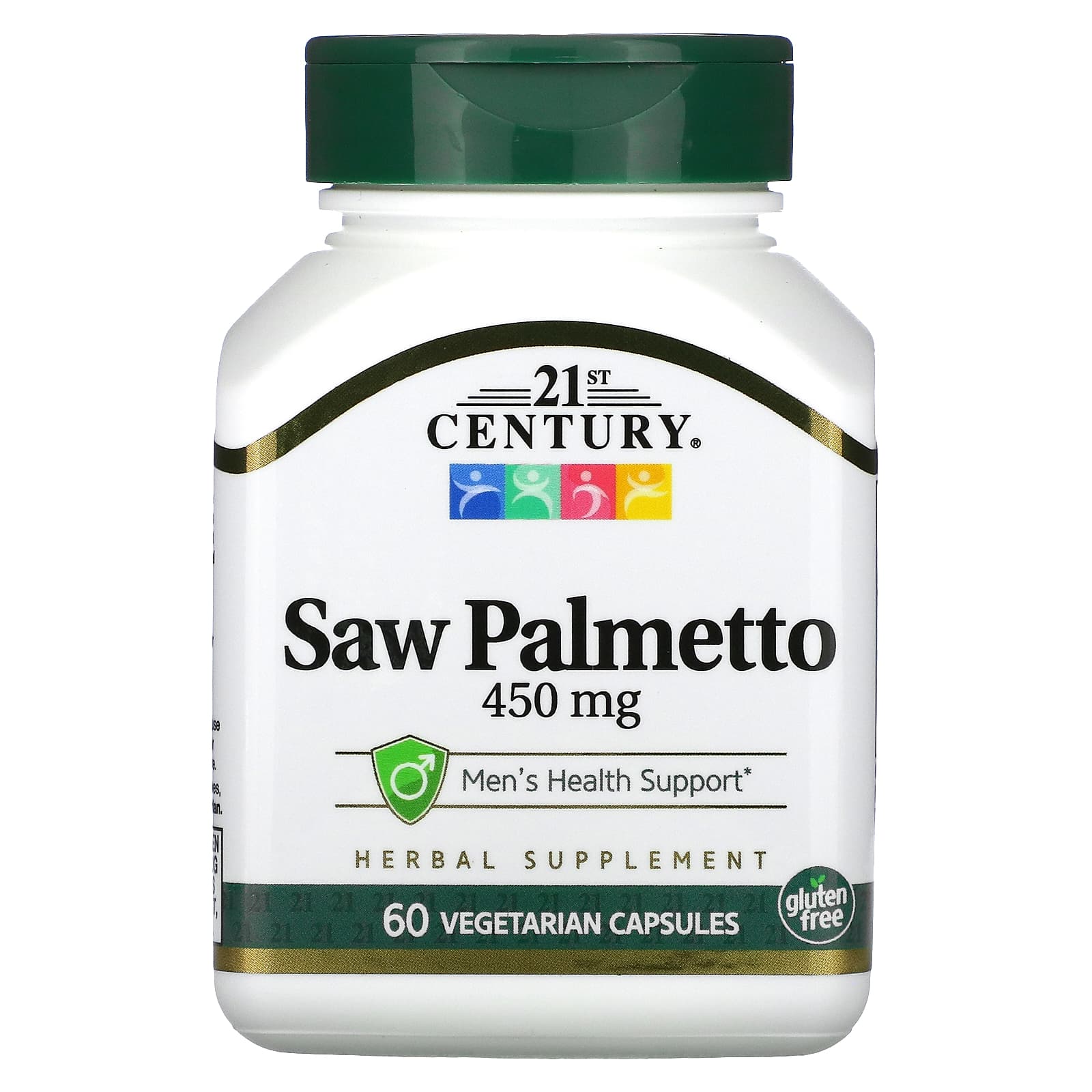 Saw Palmetto 450mg, 60 Vegetarian Capsules for Men's Health Support - Image 1