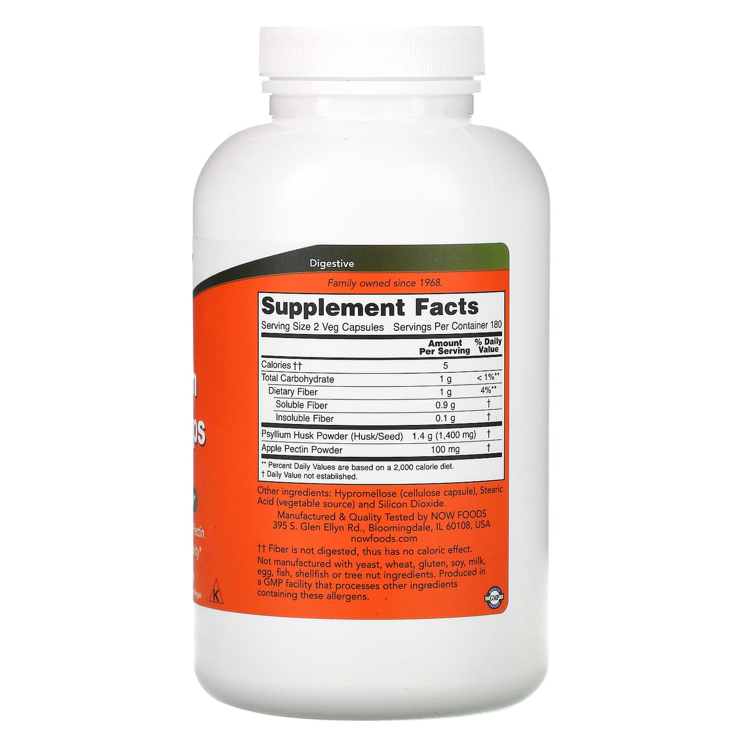 NOW Foods, Psyllium Husk Caps, 700 mg , 360 Veg Capsules - Image 2