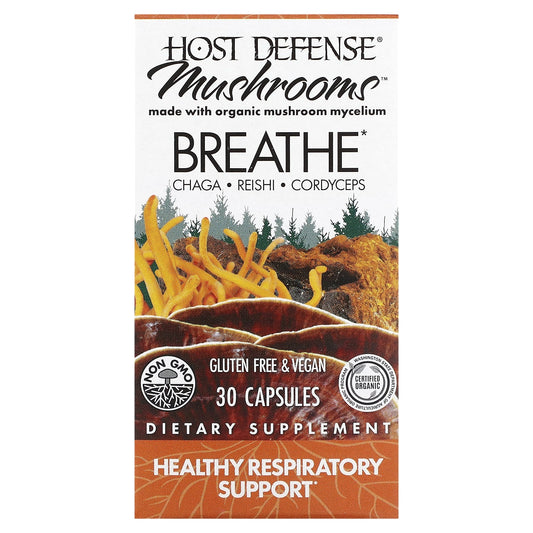 Host Defense Breathe - Organic Mushroom Mycelium Supplement - Image 1