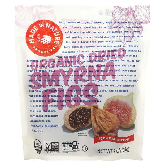 Made in Nature, Organic Dried Smyrna Figs, 7 oz (198 g) - Image 1