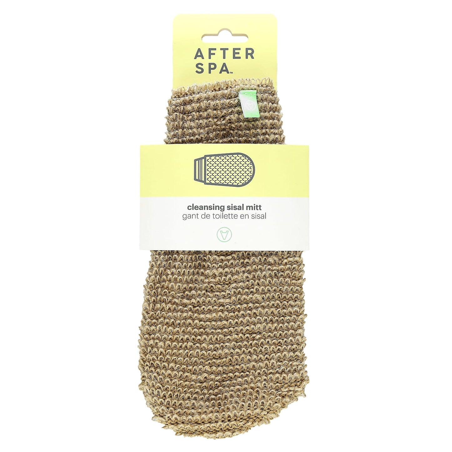 Natural Sisal Cleansing Mitt for Exfoliated Skin by AfterSpa, 1 Mitt - Image 1