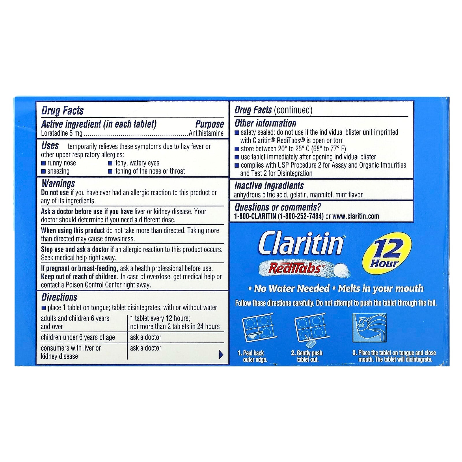 Claritin Non-Drowsy RediTabs for Indoor & Outdoor Allergies Relief - Image 2