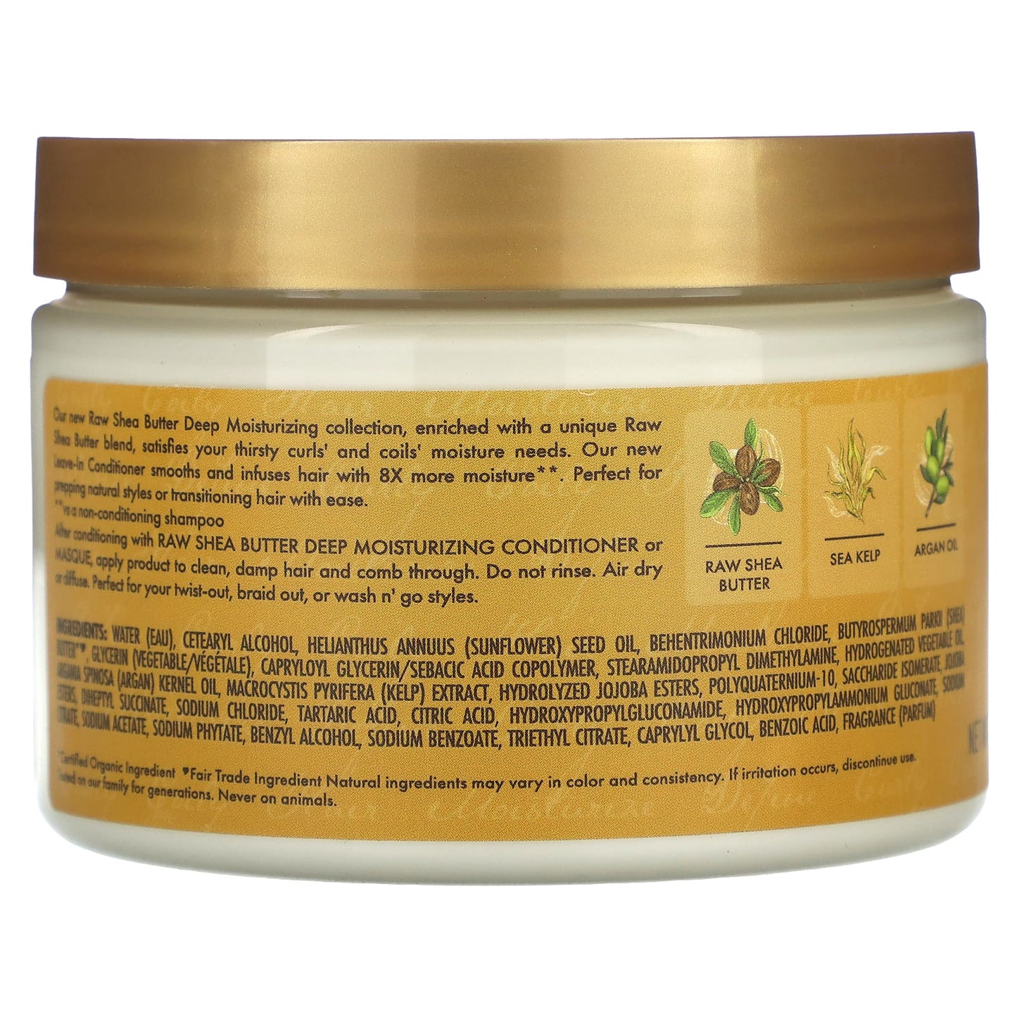 SheaMoisture, Raw Shea Butter, Deep Moisturizing Leave-In Conditioner, Curly to Coily Hair, 11.5 fl oz (340 ml) - Image 2