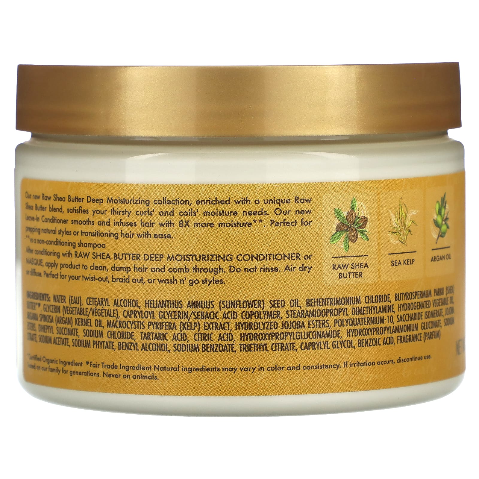 SheaMoisture, Raw Shea Butter, Deep Moisturizing Leave-In Conditioner, Curly to Coily Hair, 11.5 fl oz (340 ml) - Image 2