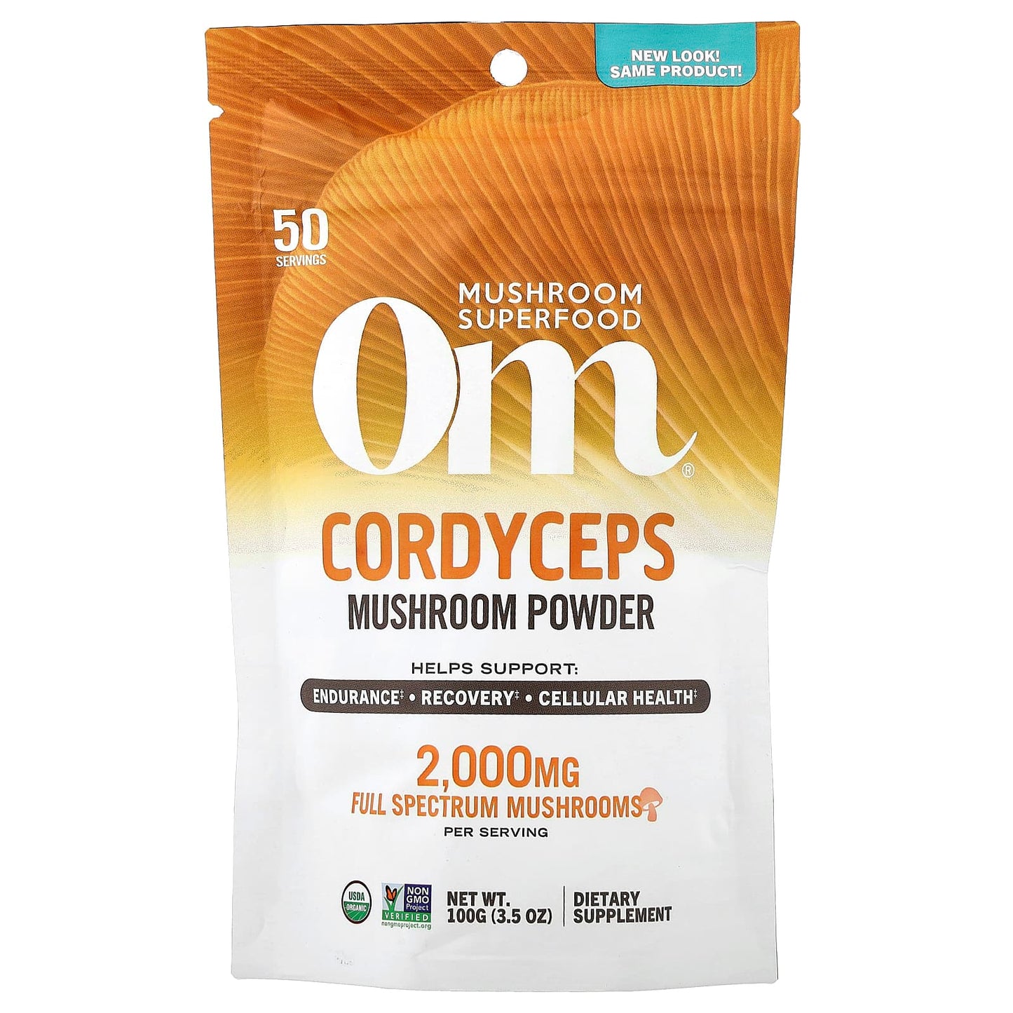 Om Mushrooms, Mushroom Powder, Cordyceps, 3.5 oz (100 g) - Image 1