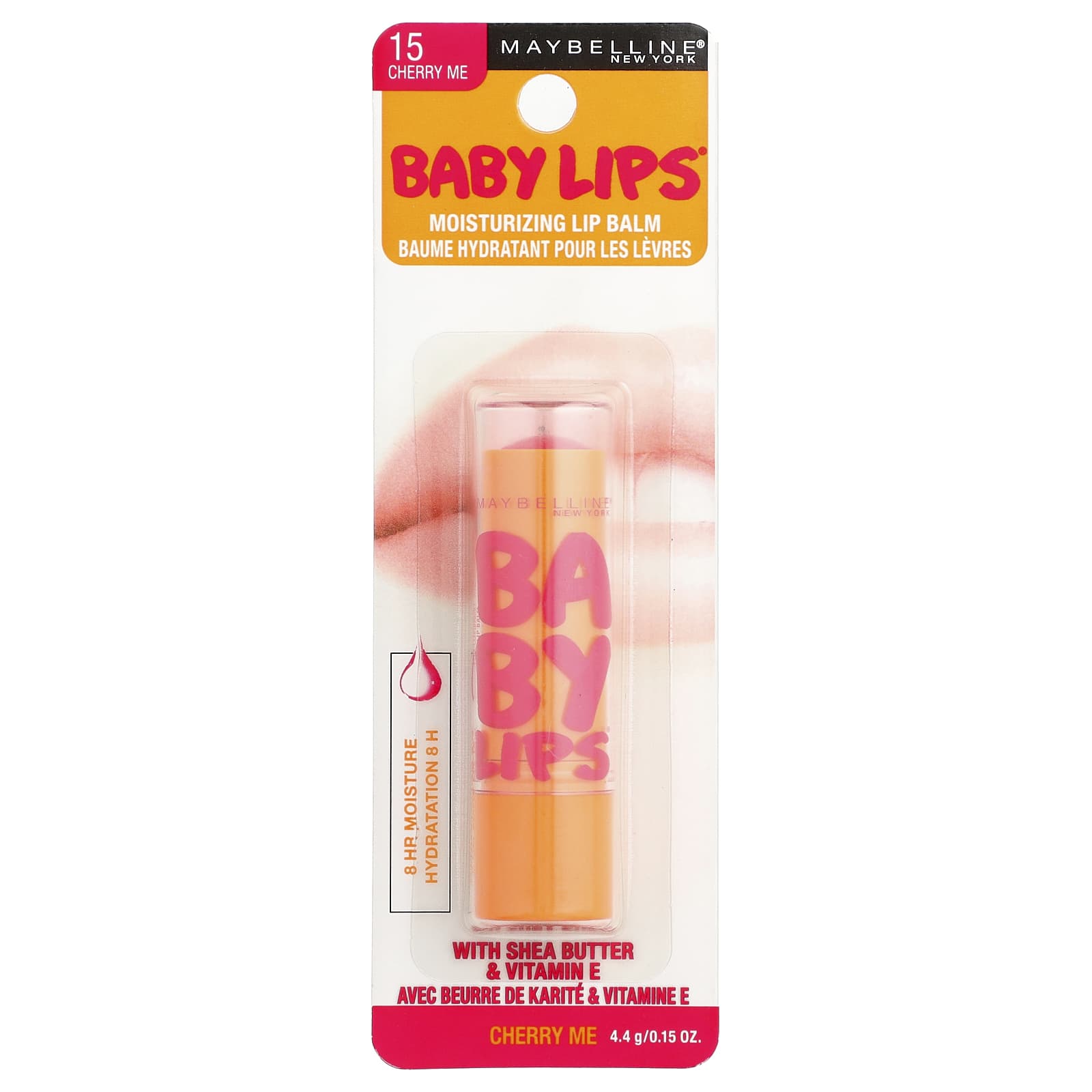 Maybelline, Baby Lips®, Moisturizing Lip Balm, 15 Cherry Me, 0.15 oz (4.4 g) - Image 2