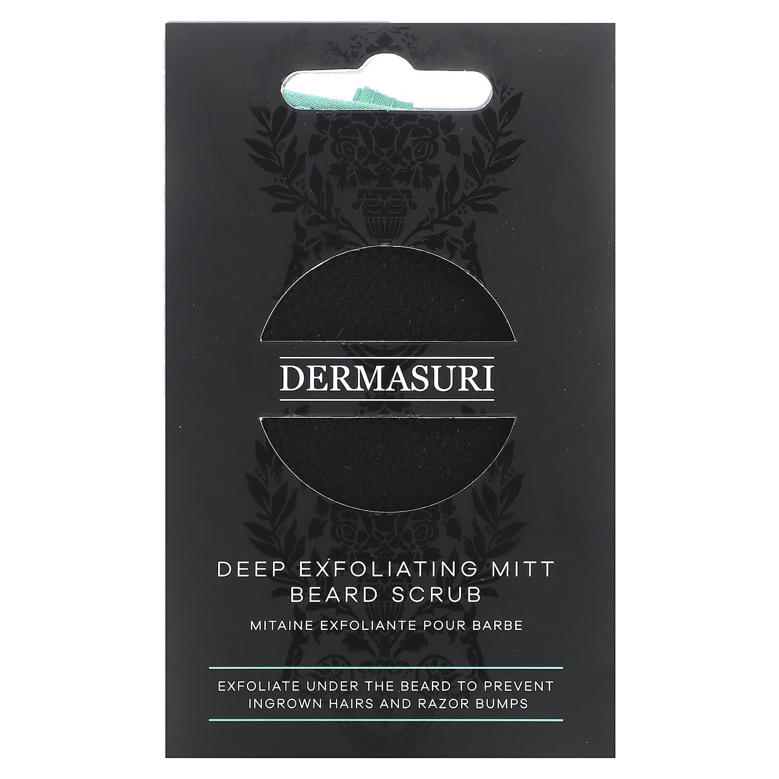 Dermasuri Deep Exfoliating Mitt Beard Scrub &amp; Face Exfoliator for Men - Image 1
