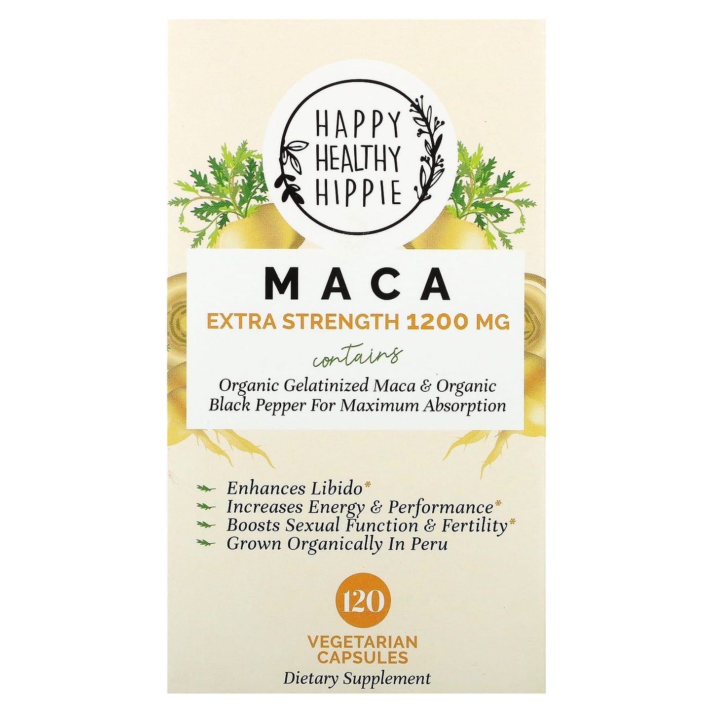 Boost Libido and Energy with Maca Powder Capsules by Happy Healthy Hippie - Image 1