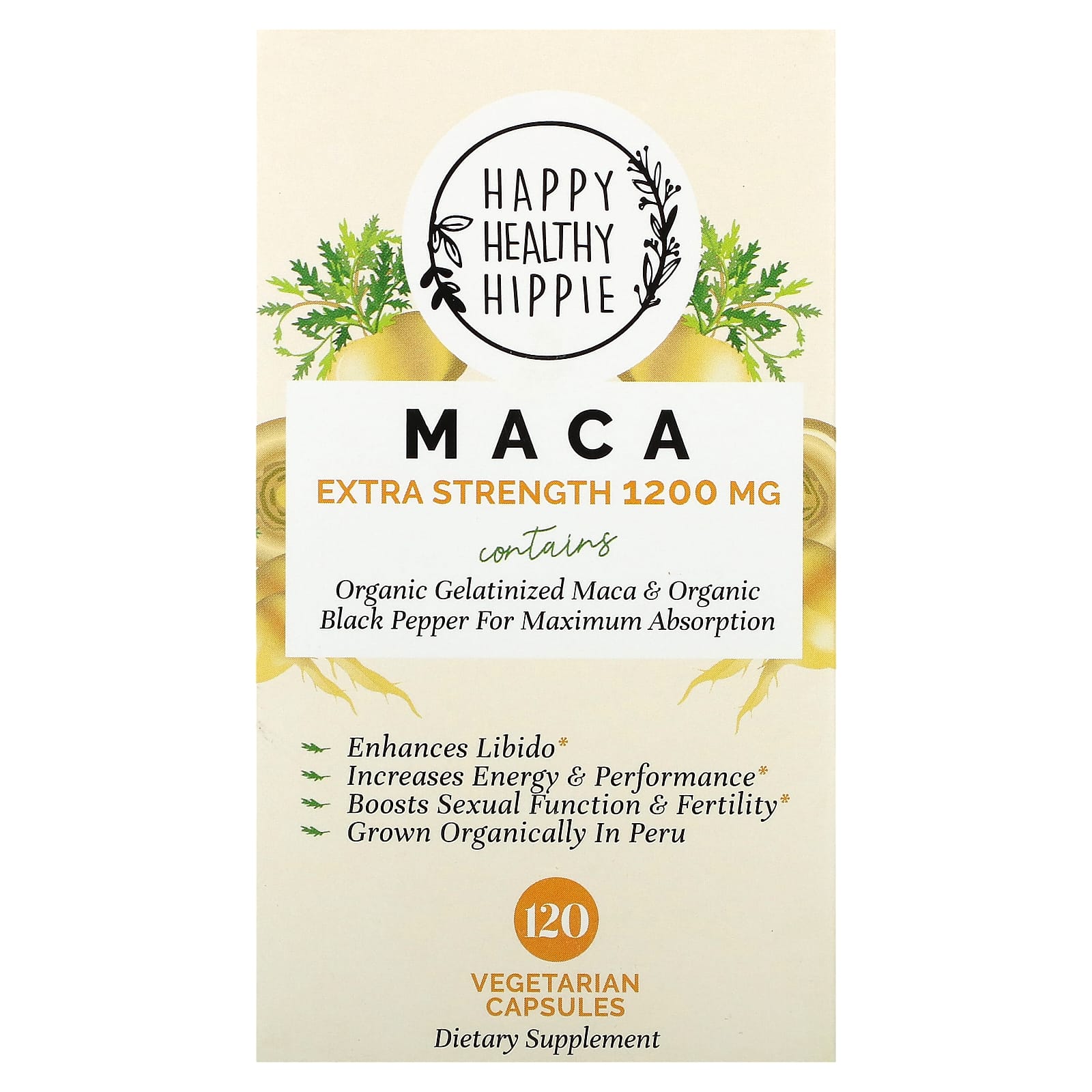 Boost Libido and Energy with Maca Powder Capsules by Happy Healthy Hippie - Image 1