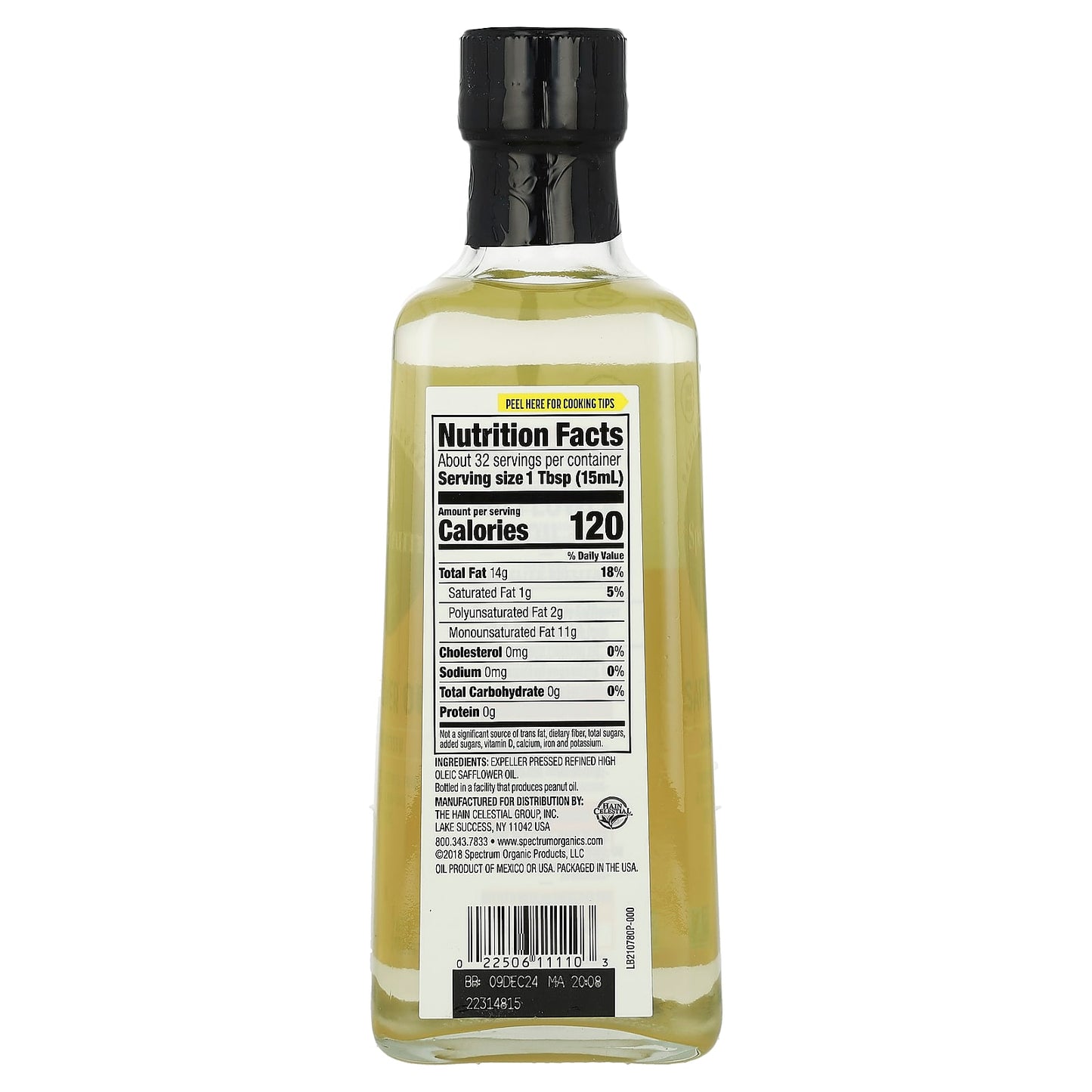 Spectrum Culinary, Safflower Oil, Expeller Pressed, 16 fl oz (473 ml) - Image 2