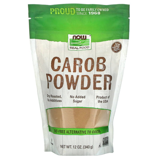 NOW Foods, Real Food, Carob Powder, 12 oz (340 g) - Image 1