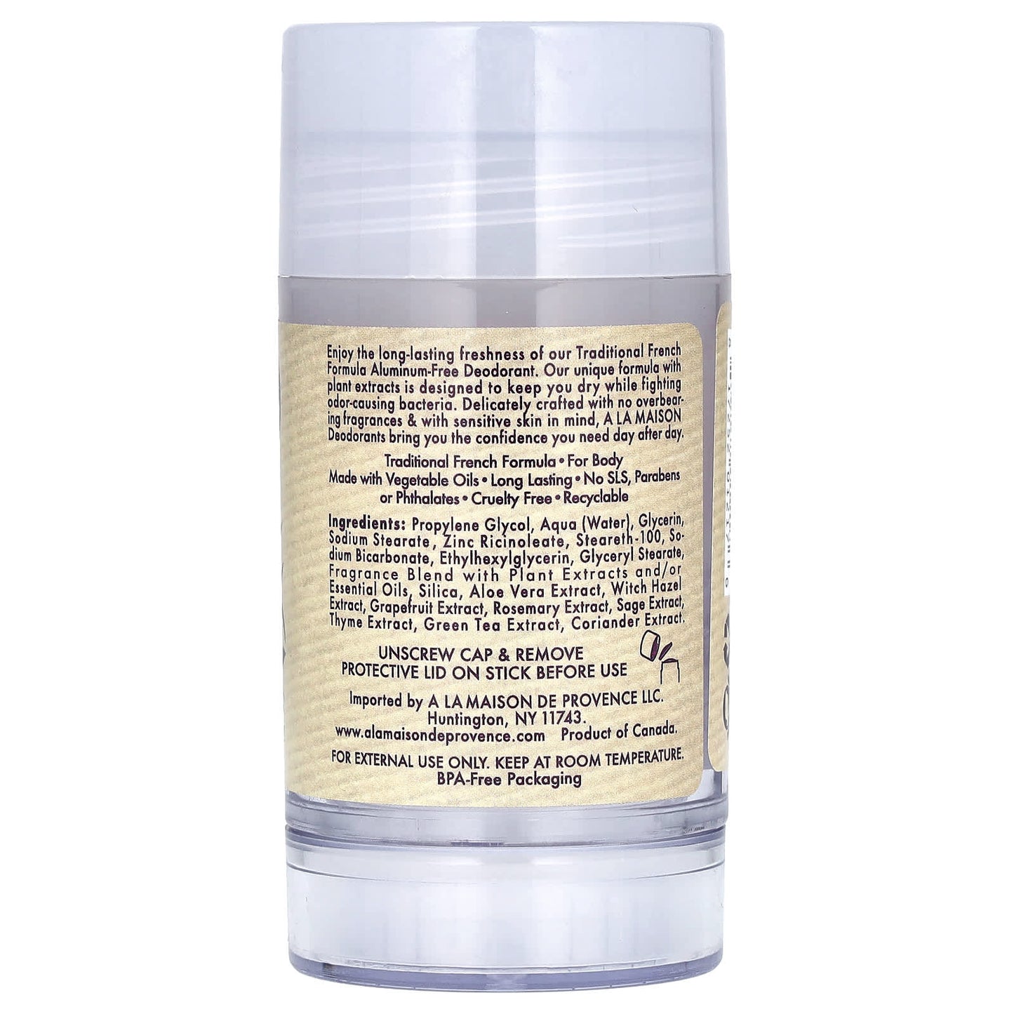 Long Lasting Aluminum-Free Deodorant | A La Maison de Provence - Image 2