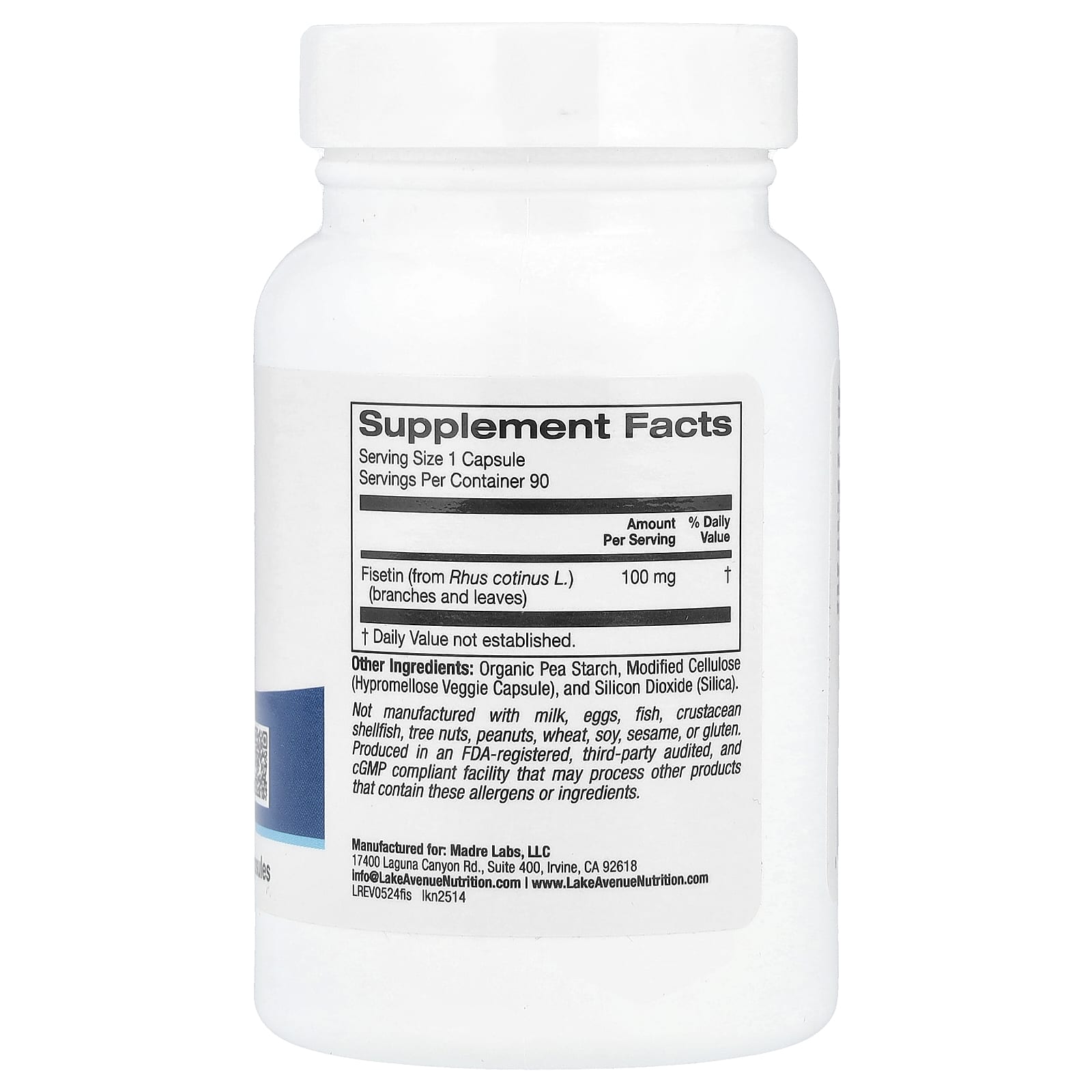 Fisetin 100mg Capsules by Lake Avenue Nutrition - Senolytic & Caloric Restriction - Image 2