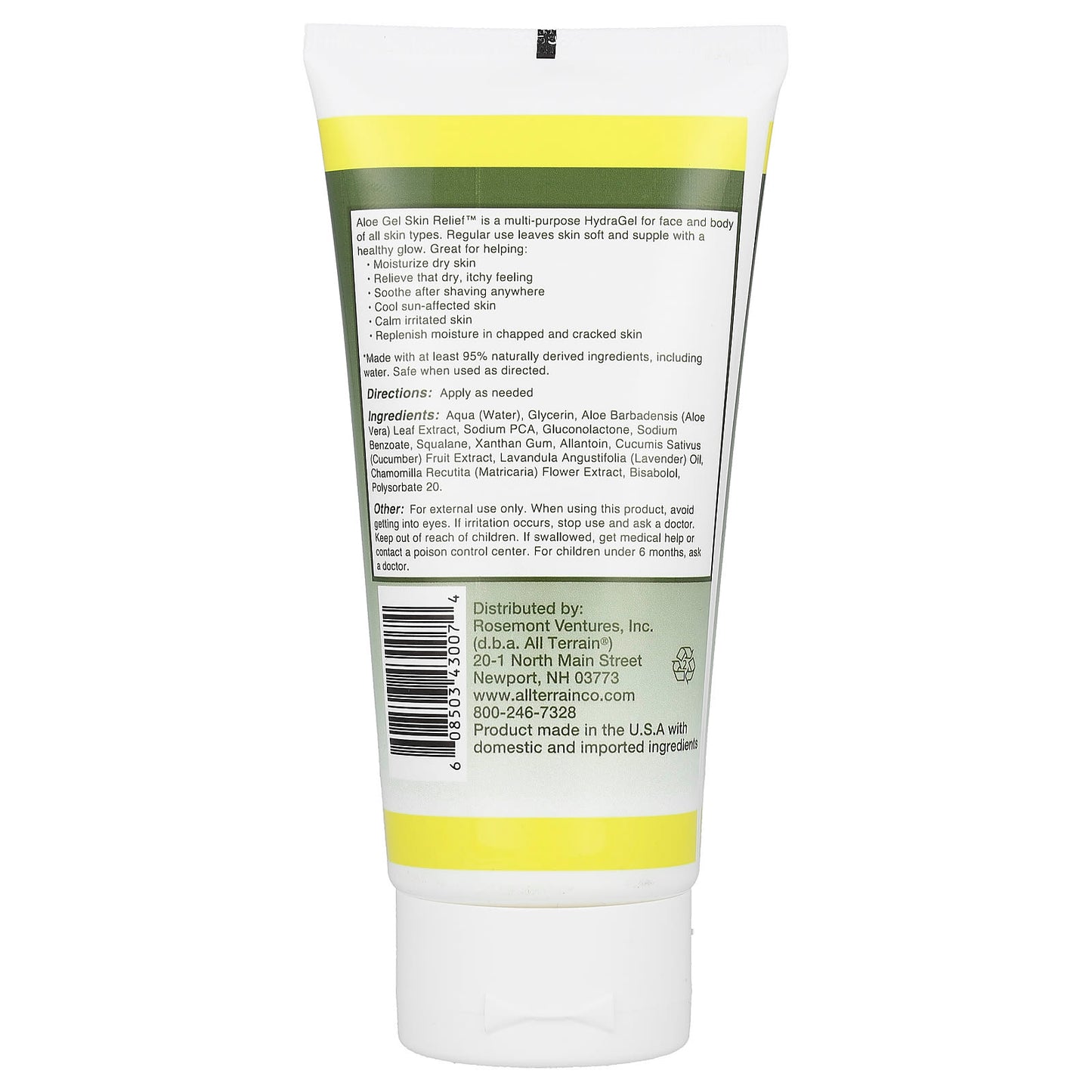 All Terrain Aloe Gel Skin Relief, Soothe Dry Skin Naturally - Image 2