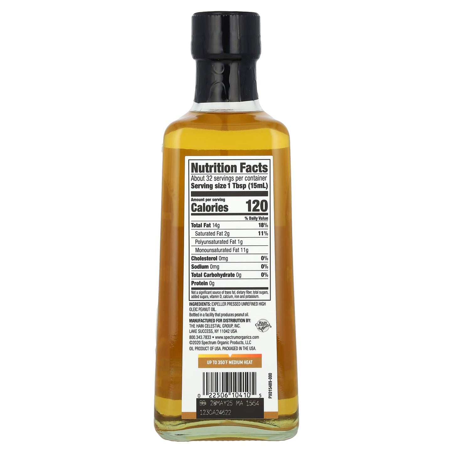 Spectrum Culinary, Peanut Oil, Expeller Pressed, 16 fl oz (473 ml) - Image 2