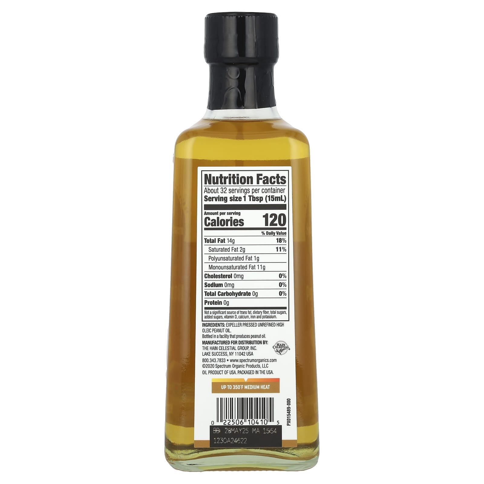 Spectrum Culinary, Peanut Oil, Expeller Pressed, 16 fl oz (473 ml) - Image 2