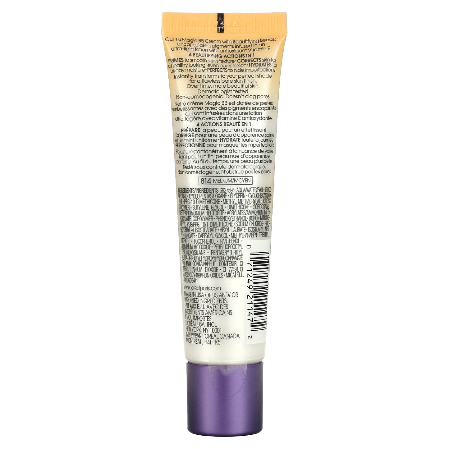 L'Oréal, Magic® Skin Beautifier, BB Cream, 814 Medium, 1 fl oz (30 ml) - Image 2