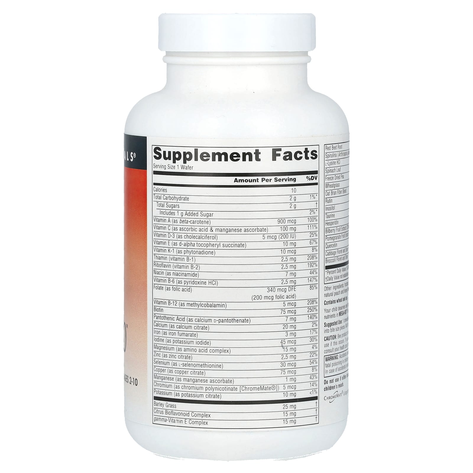 Source Naturals, Mega-Kid, Chewable Multi-Vitamin, Ages 2-10, Natural Berry, 60 Wafers - Image 2