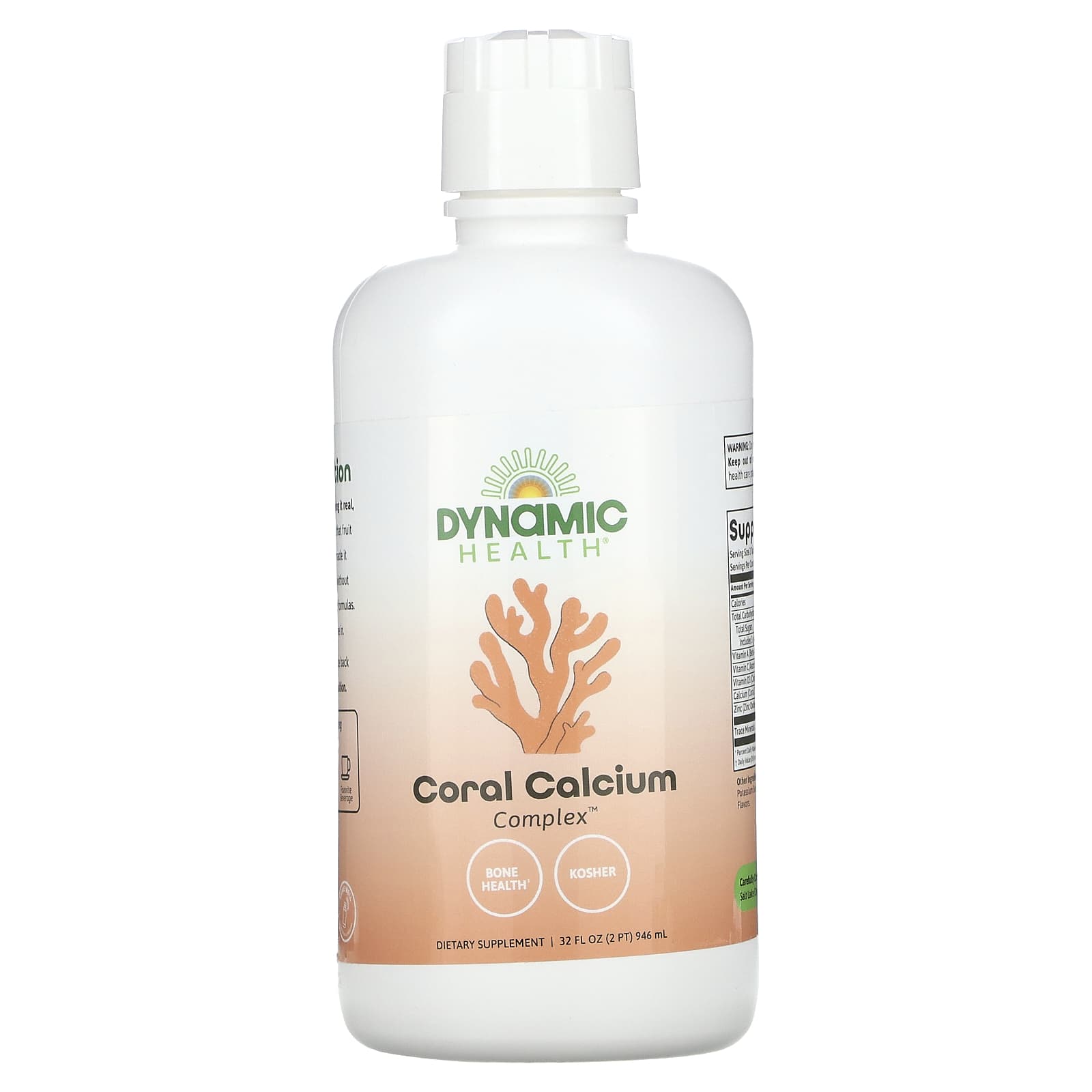 Coral Calcium Complex for Bone Health - 32 fl oz by Dynamic Health - Image 1