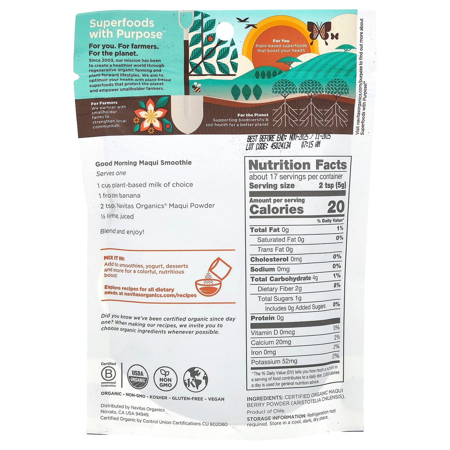 Navitas Organics, Organic Maqui Powder, 3 oz (85 g) - Image 2