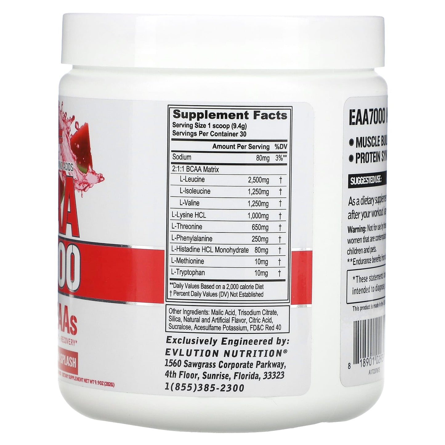 EVLution Nutrition EAA 7000 Watermelon Splash - Essential Amino Acids for Recovery - Image 2