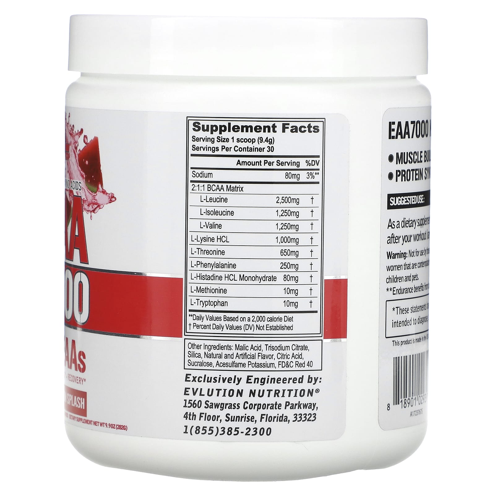 EVLution Nutrition EAA 7000 Watermelon Splash - Essential Amino Acids for Recovery - Image 2
