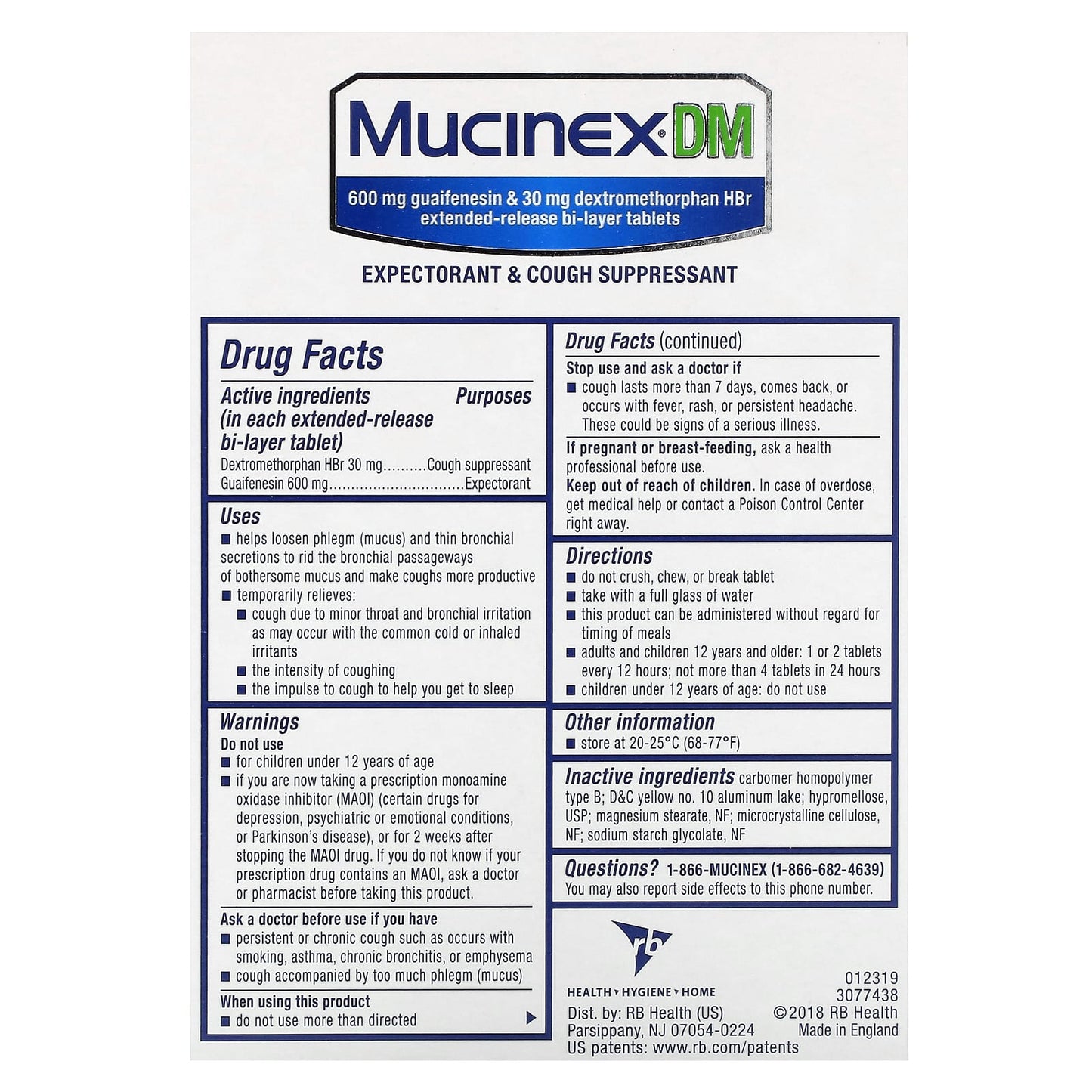 Mucinex DM, 40 Extended-Release Bi-Layer Tablets - Image 2
