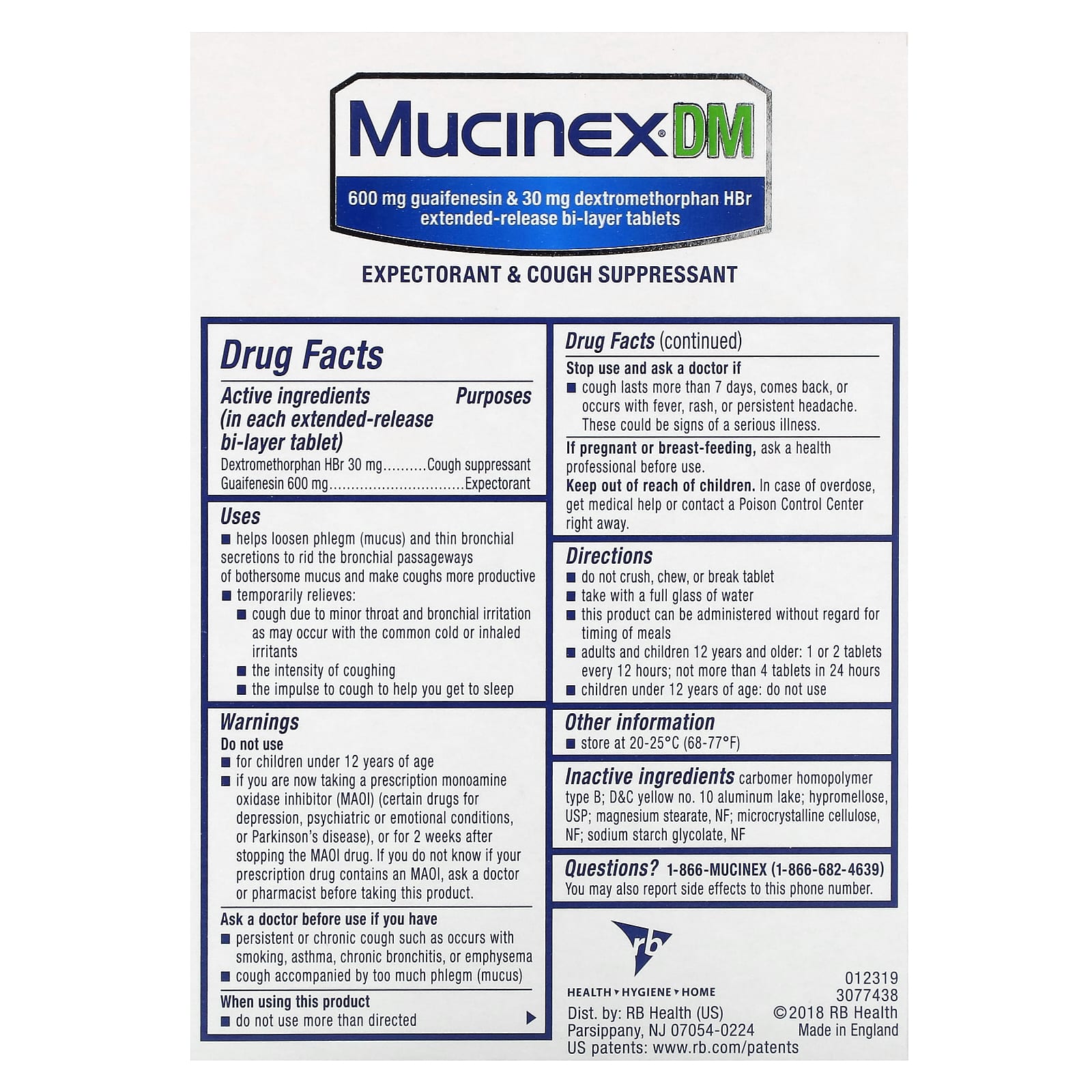 Mucinex DM, 40 Extended-Release Bi-Layer Tablets - Image 2