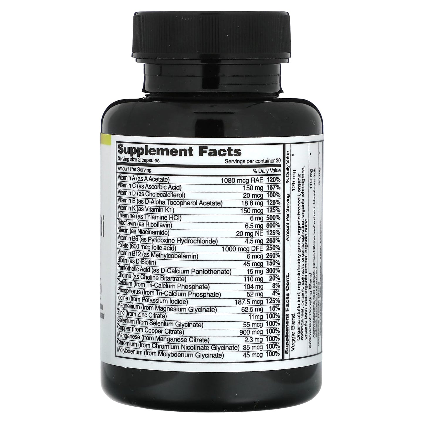 Snap Supplements, Women's Daily Multi Vitamin, 60 Capsules - Image 2