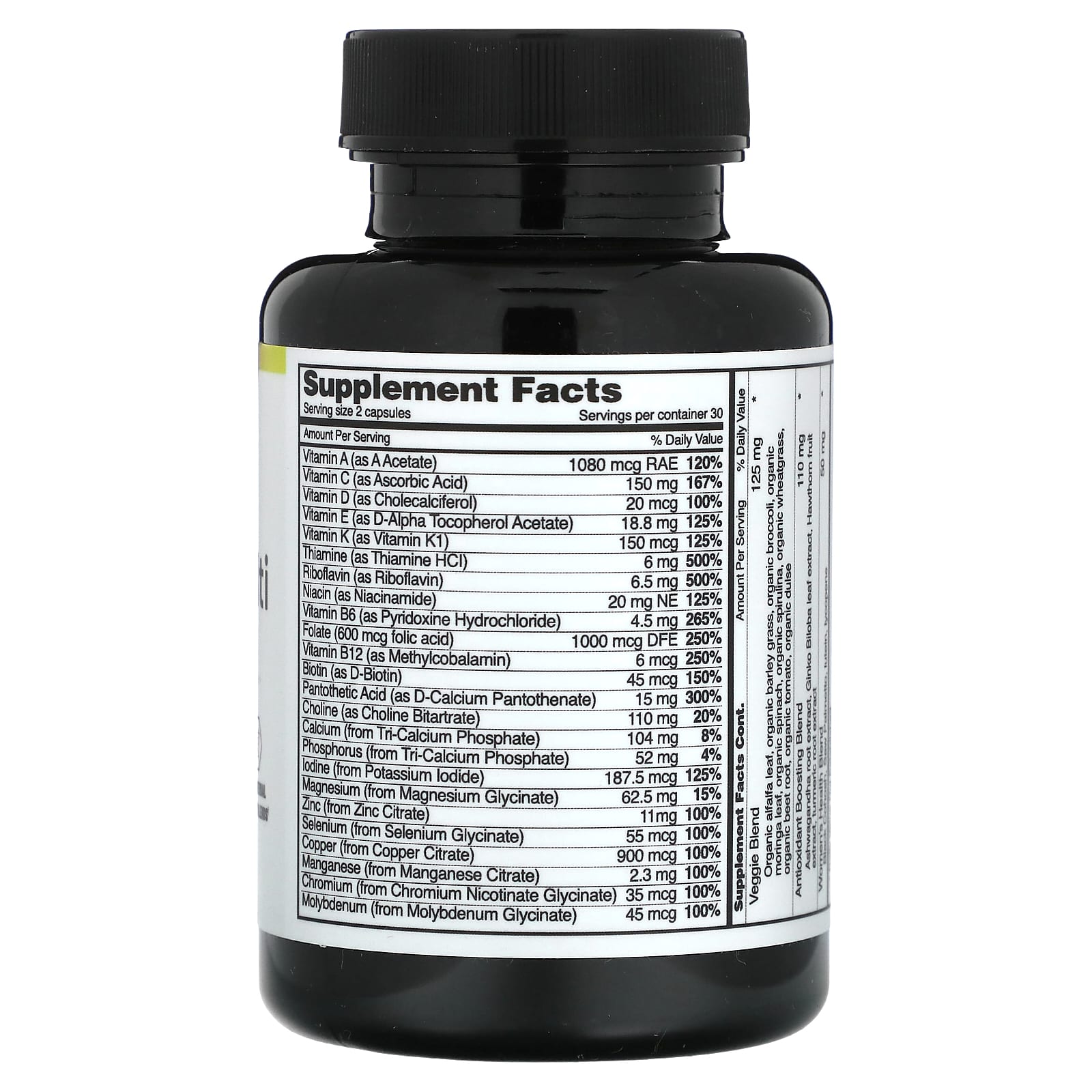 Snap Supplements, Women's Daily Multi Vitamin, 60 Capsules - Image 2