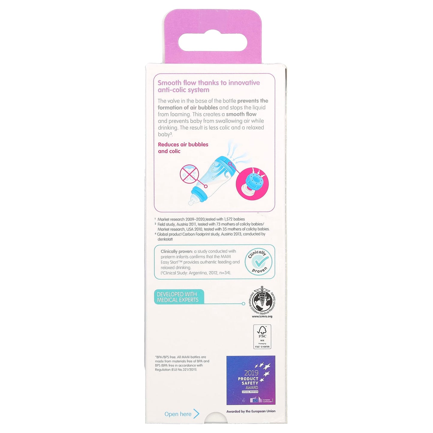 MAM, Easy Start, Anti Colic Bottle, 2+ Months, 1 Count - Image 2