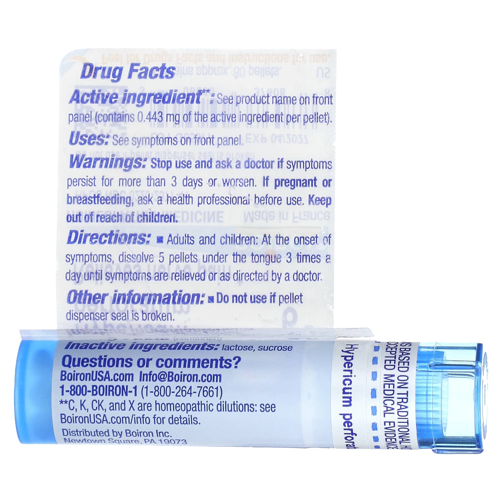 Boiron Hypericum Perforatum 6C, Nerve Pain Relief, 80 Pellets - Image 2