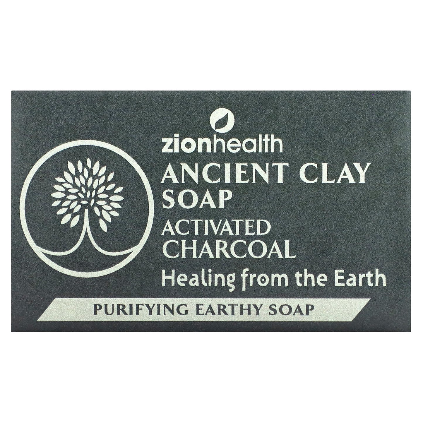 Zion Health, Ancient Clay Bar Soap, Activated Charcoal, 6 oz (170 g) - Image 1