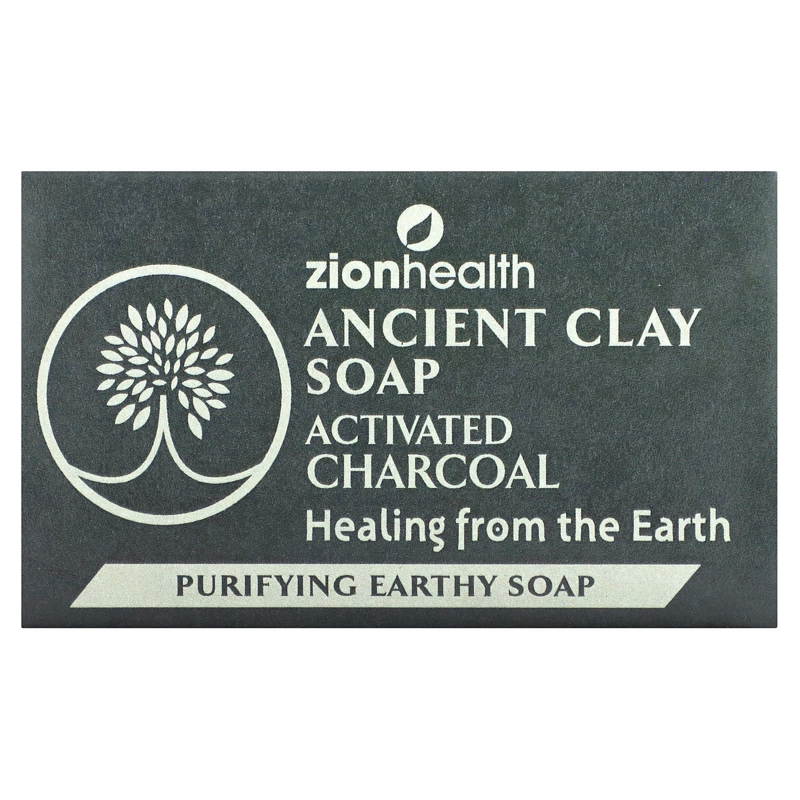 Zion Health, Ancient Clay Bar Soap, Activated Charcoal, 6 oz (170 g) - Image 1