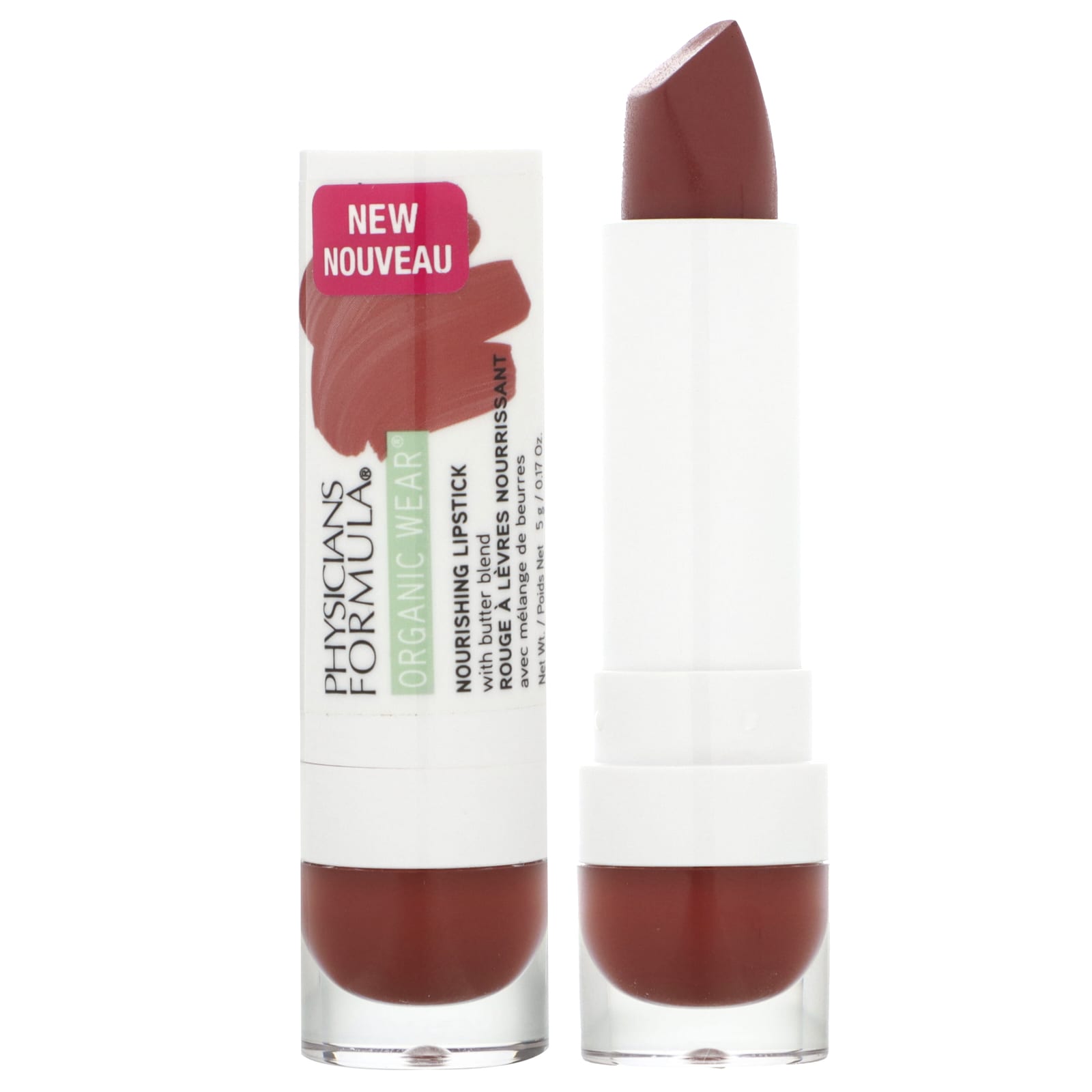 Physicians Formula, Organic Wear, Nourishing Lipstick With Butter Blend, PF11074 Spice, 0.17 oz (5 g) - Image 1