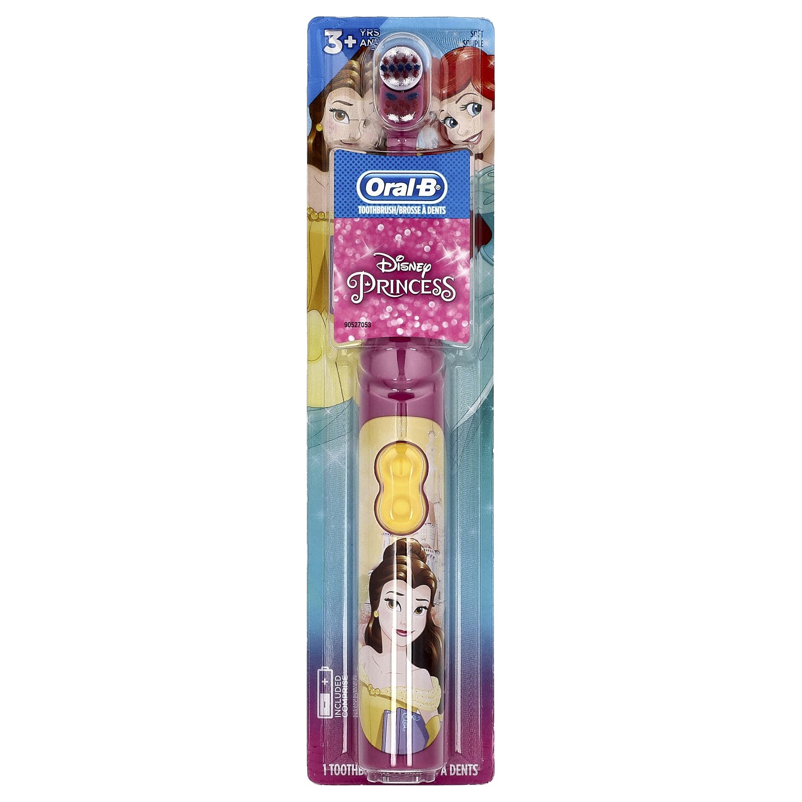 Oral-B, Kids, Battery Power Toothbrush, Soft, 3+ Years, Disney Princess, 1 Toothbrush - Image 1