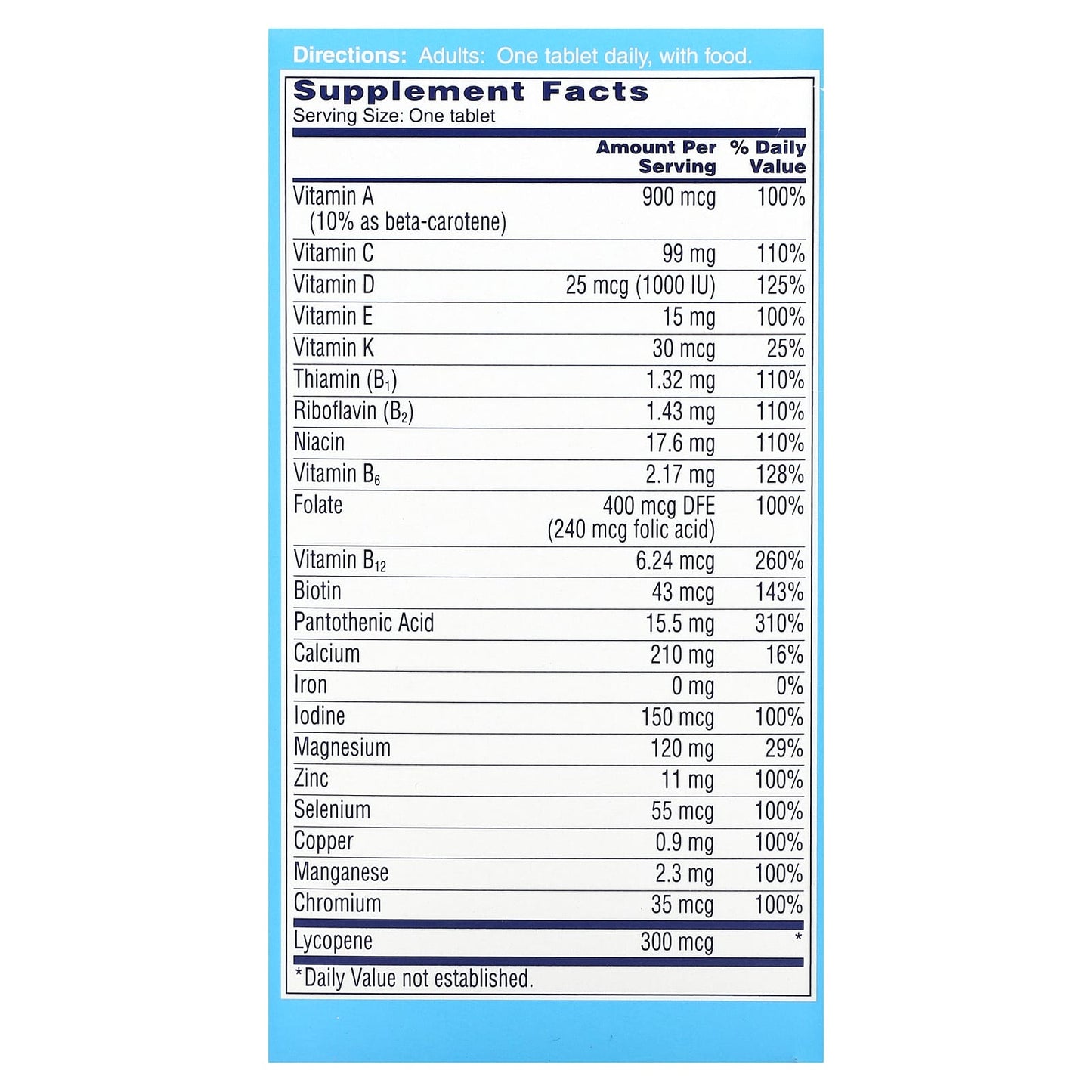 One-A-Day, Men's Complete Multivitamin, 100 Tablets - Image 2