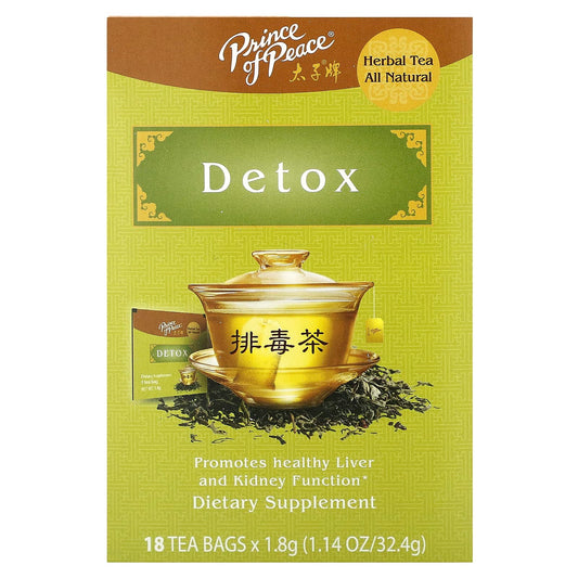 Prince of Peace, Herbal Tea, Detox, 18 Tea Bag,  1.14 oz (32.4 g) - Image 1