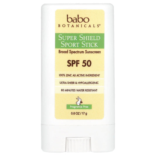 Babo Botanicals SPF 50 Sport Stick, Fragrance Free, 80 Minute Water Resistance - Image 1