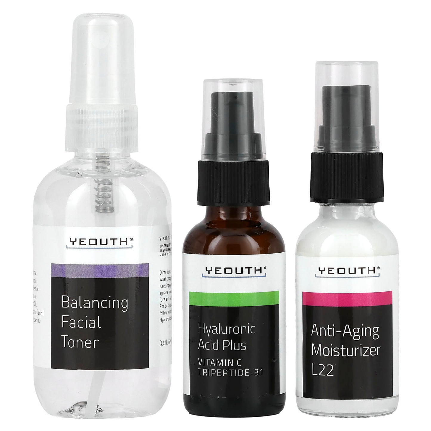 YEOUTH, Essential Anti-Aging Skin Care System, 3 Piece Set - Image 1