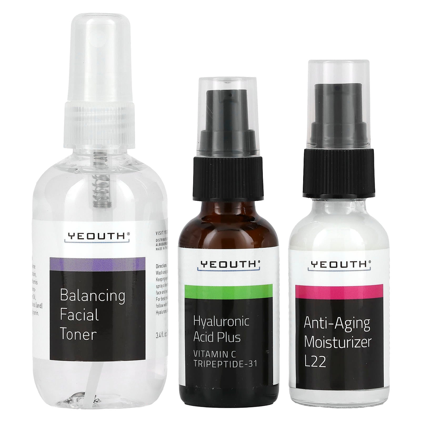 YEOUTH, Essential Anti-Aging Skin Care System, 3 Piece Set - Image 1