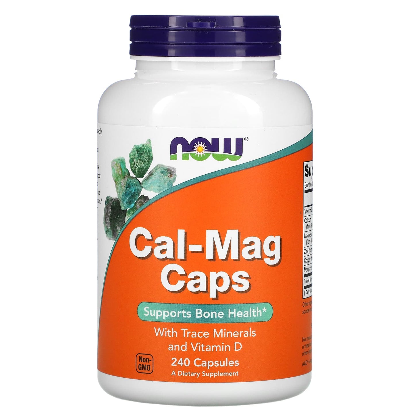 NOW Foods, Cal-Mag Caps with Trace Minerals and Vitamin D, 240 Capsules - Image 1