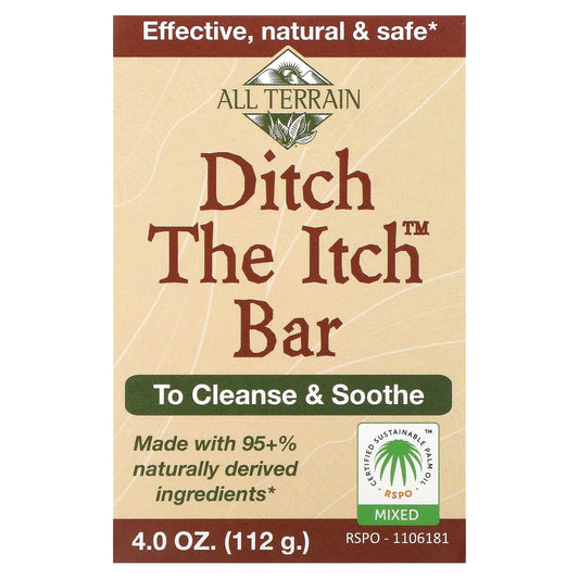 Natural Itch Relief Bar Soap for Sensitive Skin by All Terrain, 4oz - Image 1