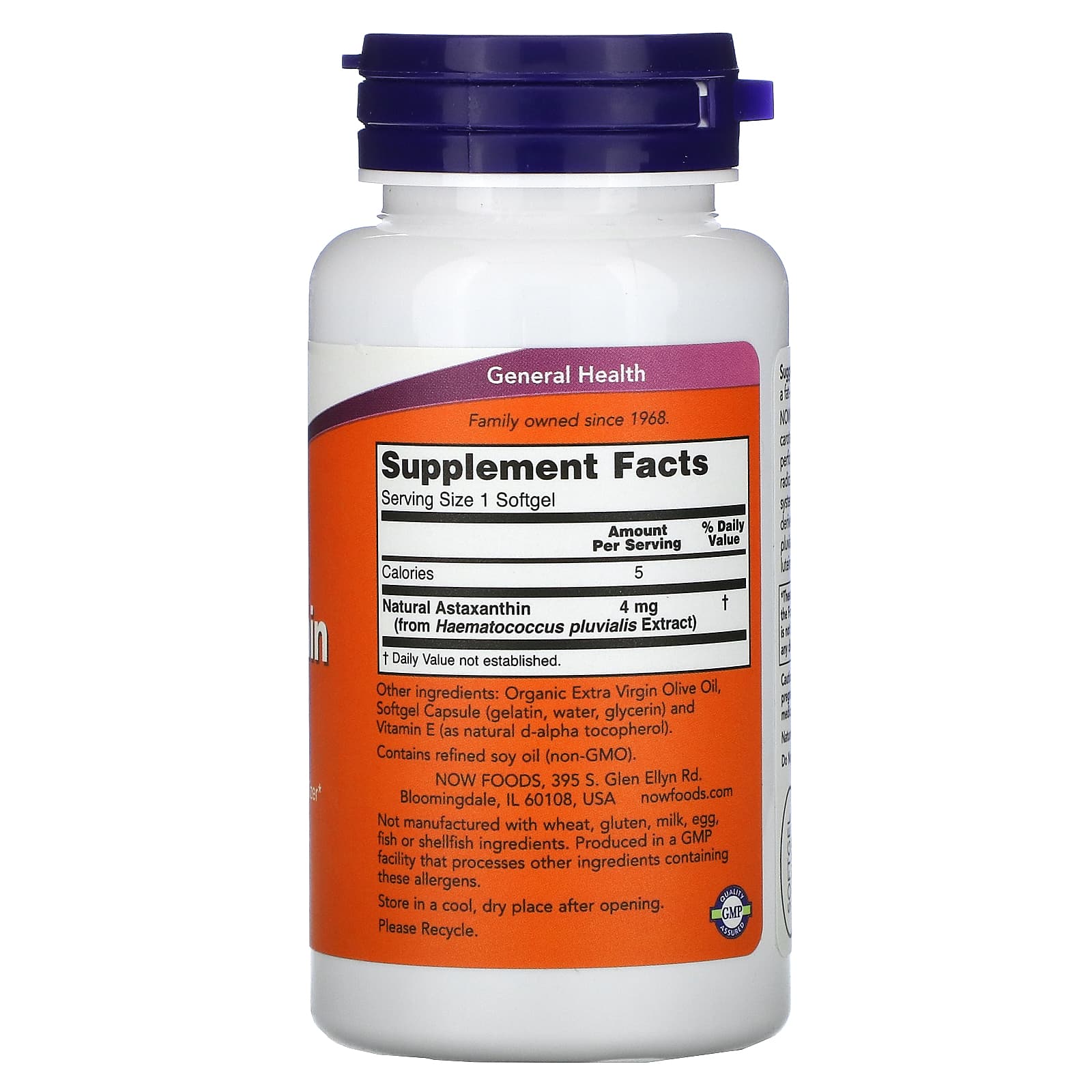 NOW Foods, Astaxanthin, 4 mg, 90 Softgels - Image 2