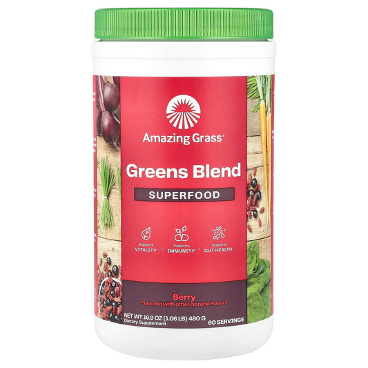 Amazing Grass Berry Greens Superfood Powder - 16.9 oz (480g) - Image 1