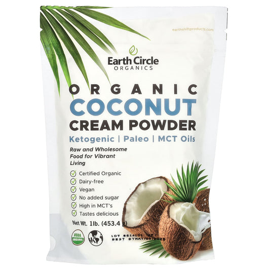 USDA Certified Organic Coconut Cream Powder by Earth Circle Organics - Image 1