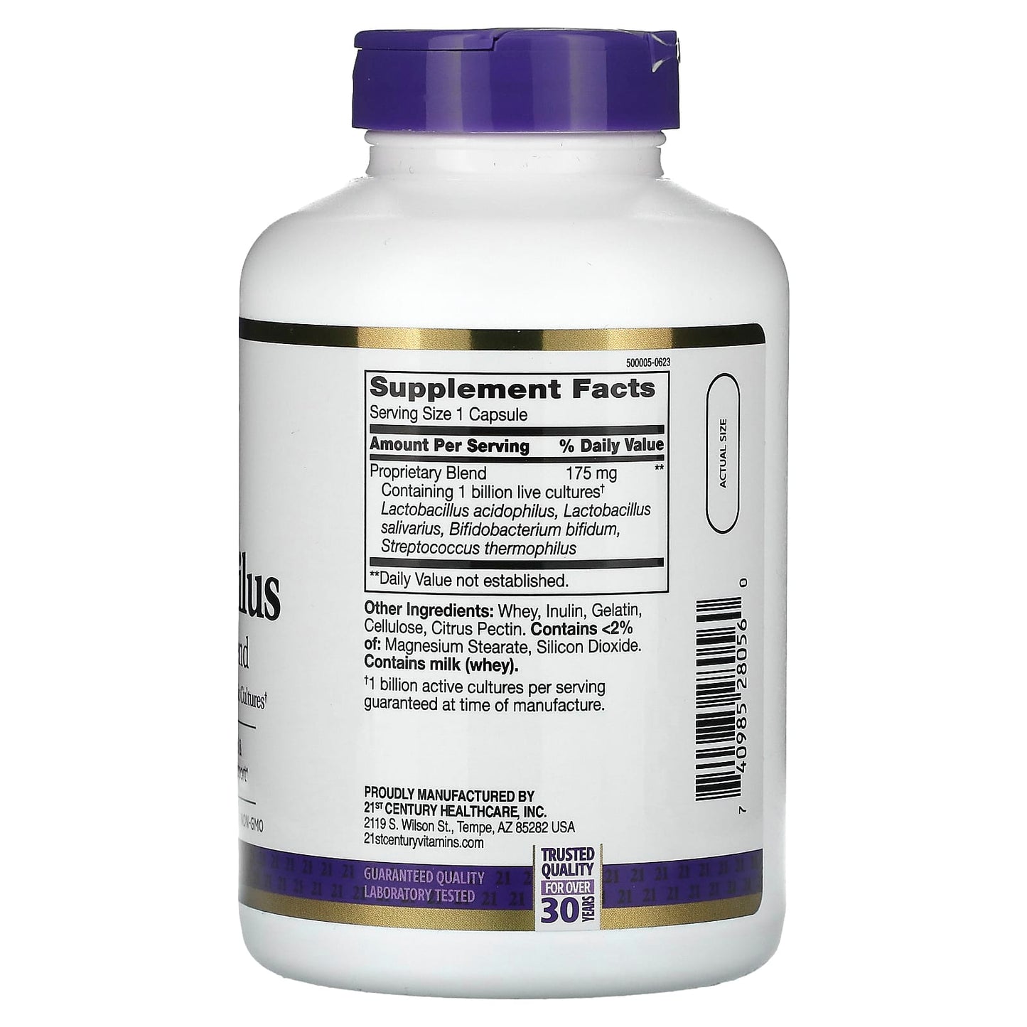 Acidophilus Probiotic Blend - 21st Century, 300 Capsules - Image 2