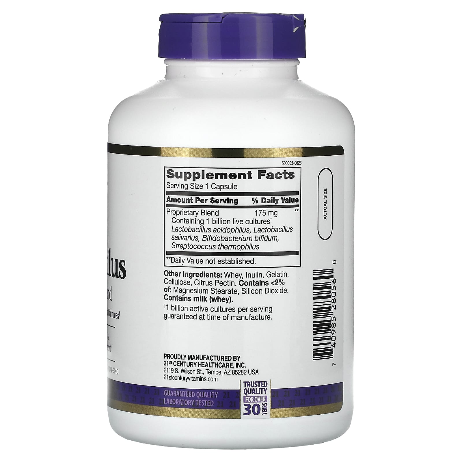 Acidophilus Probiotic Blend - 21st Century, 300 Capsules - Image 2